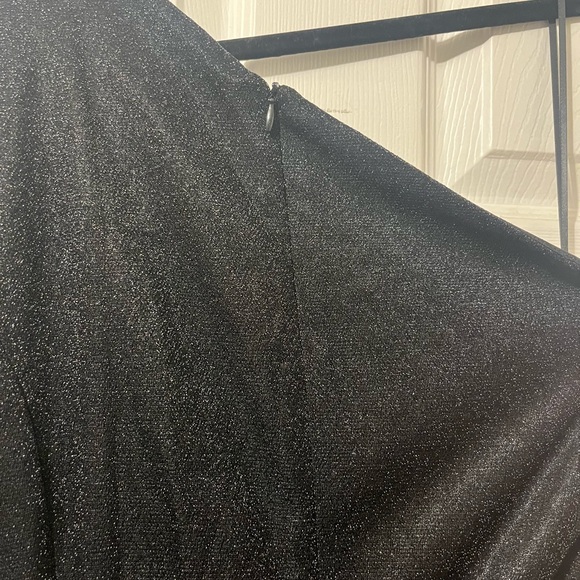 Chic One-Shoulder Black Dress - Picture 2 of 3